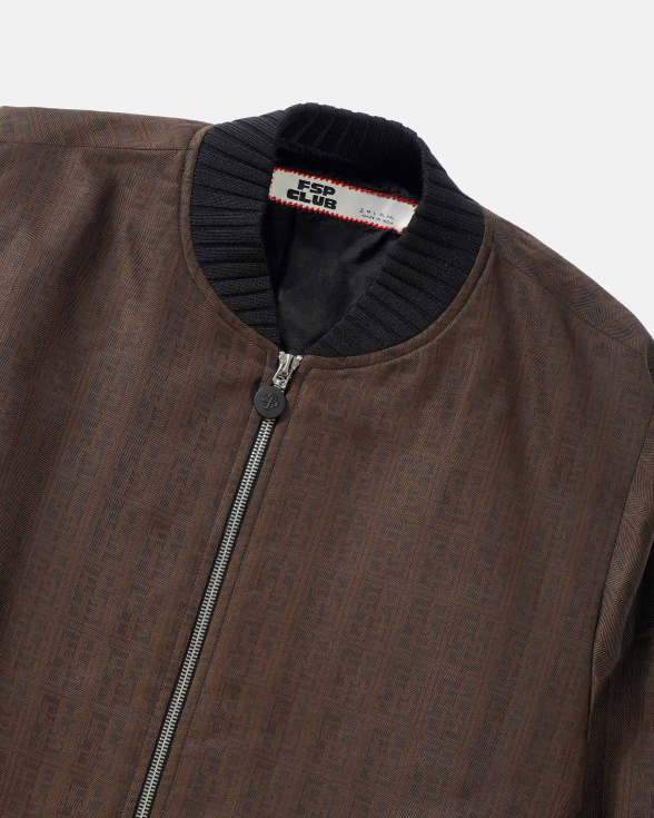 Brown bomber jacket