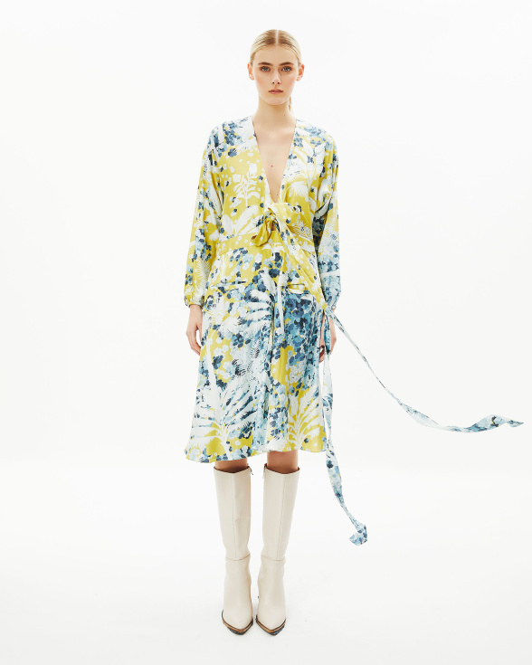 Yellow Divine Midi Dress