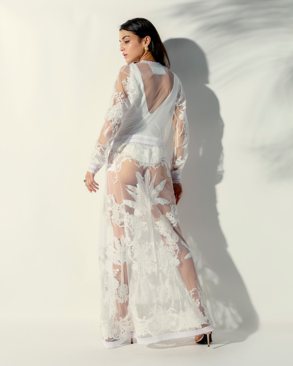 Chantilly white Maxi dress