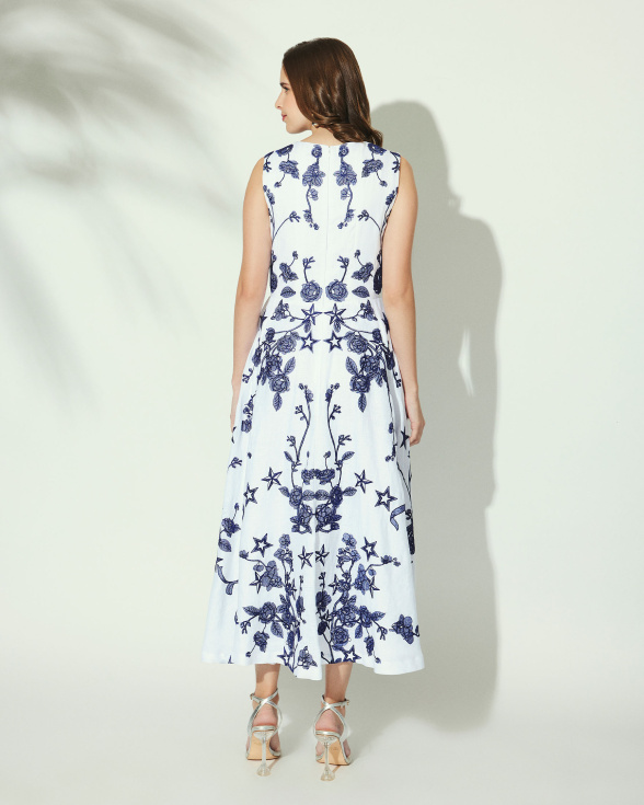 Frosted Lea Linen Long Dress