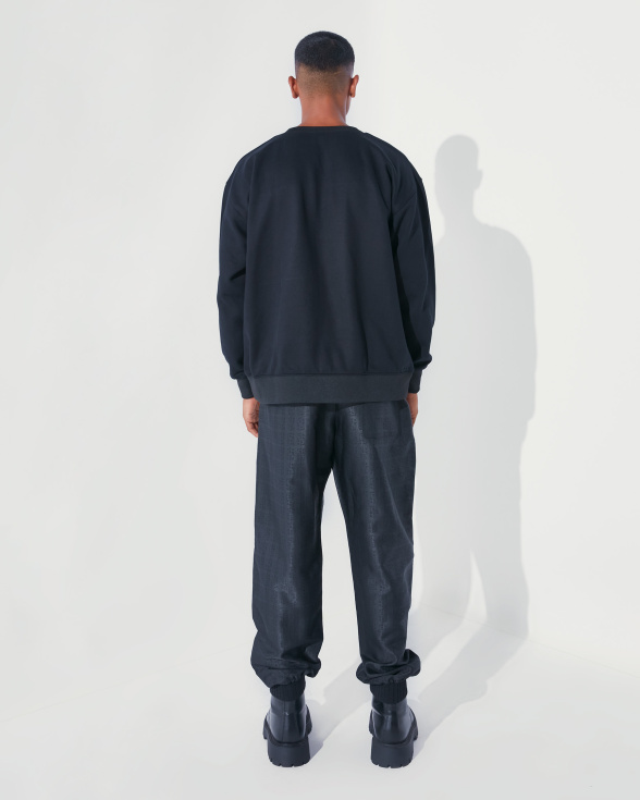 FSP black logo-print oversized sweatshirt