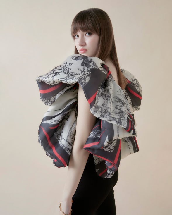 Crimson Nouveau crop top