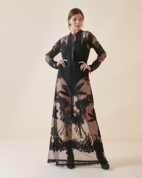 Black Areca long dress