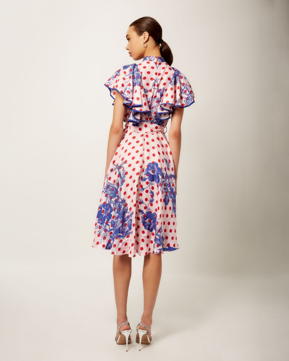 Dotted Tuscany Dream Frill Dress