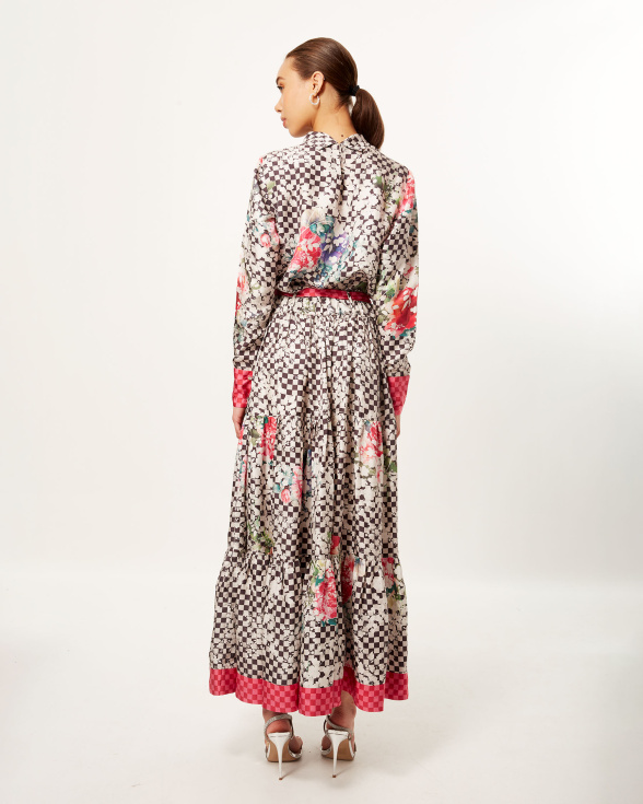 Monochrome Botanic Checker Co-Ord Set