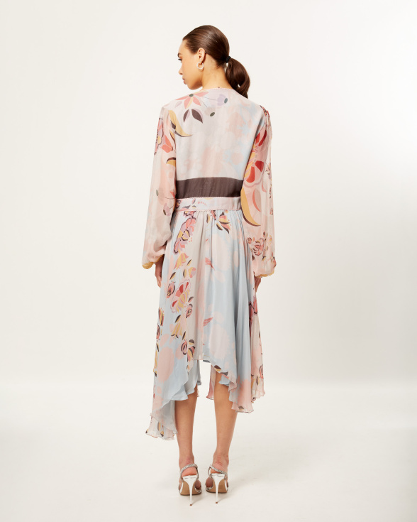 Enchanted Zinnia Midi Dress