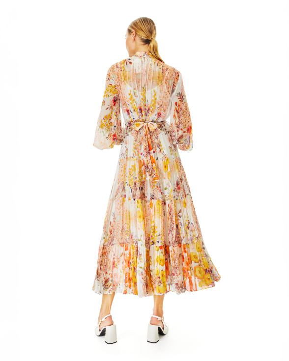 Zinnia summer high neck midi dress