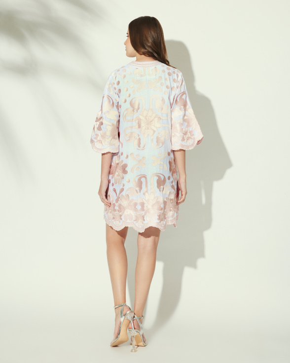 Frosted Lea Linen Tent Dress