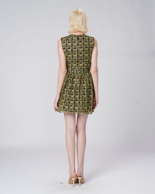 Sunset Gold Embroidered Dress