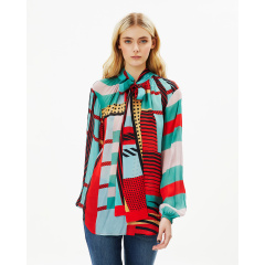 Geometric tie-up Blouse