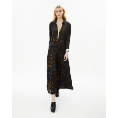 French Navy Blue Long Dress