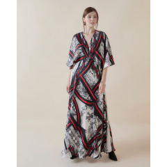 Crimson Nouveau long dress
