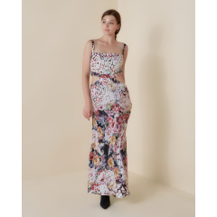 Botanic Lynx cut out dress