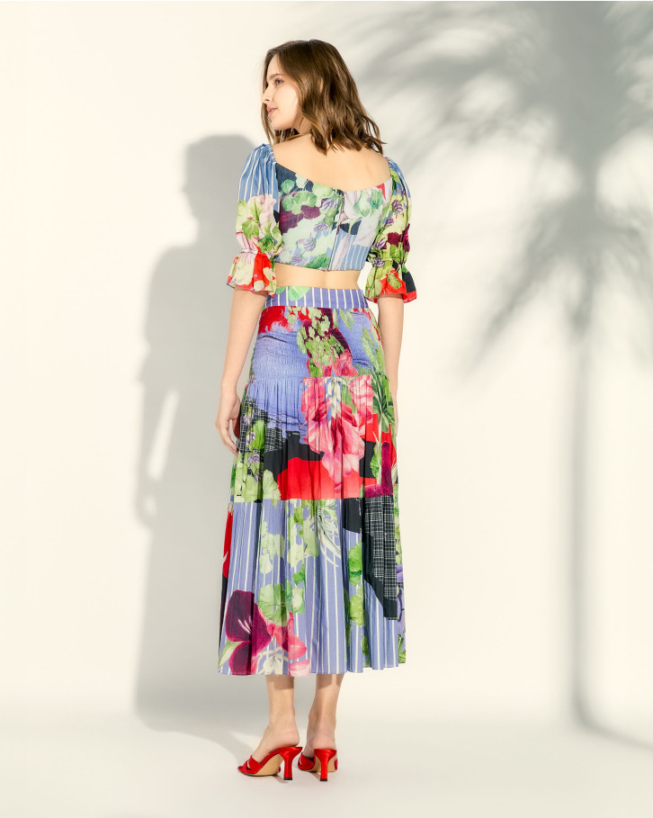 Orchid Stripe top and skirt set