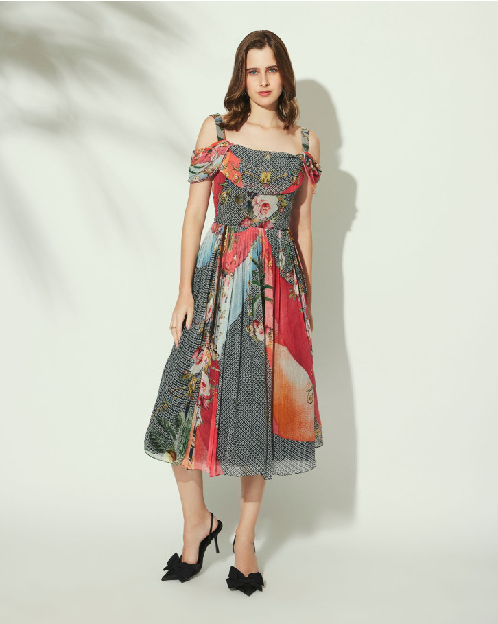 Tropical Mirage midi dress