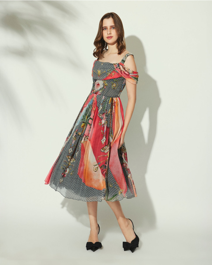 Tropical Mirage midi dress
