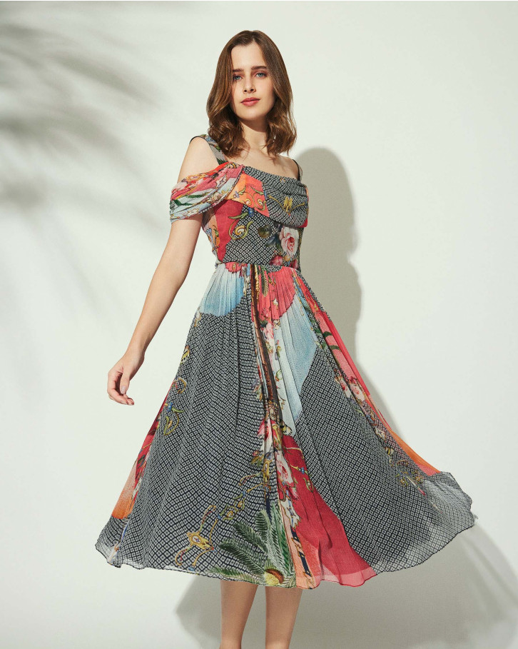 Tropical Mirage midi dress