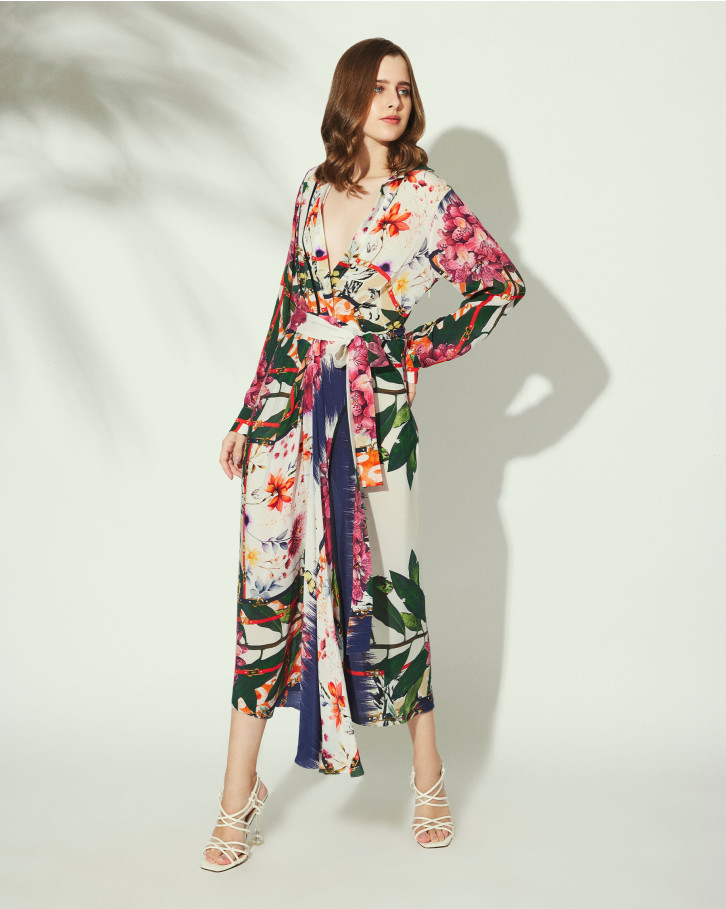 Eternal Bloom tie-up dress
