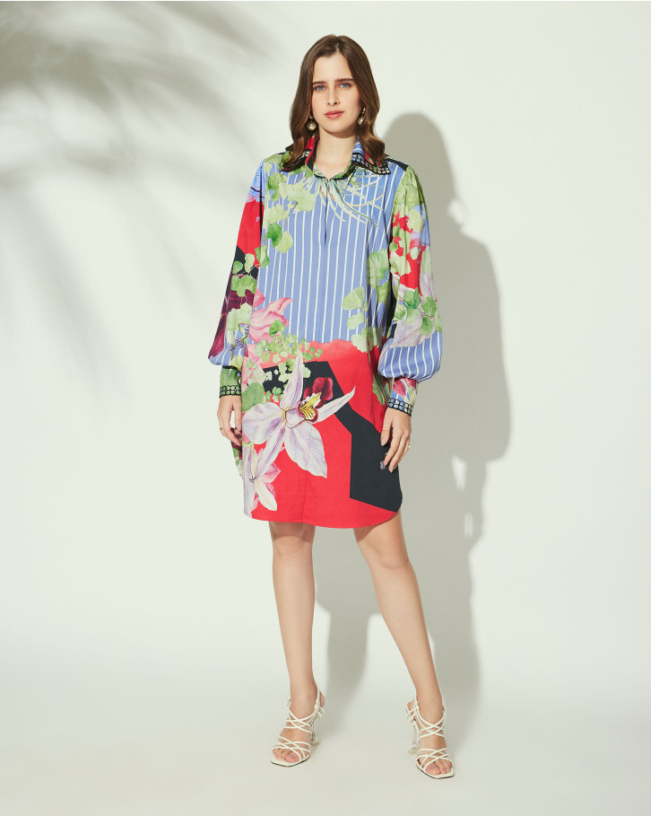 Orchid Stripe shirt dress