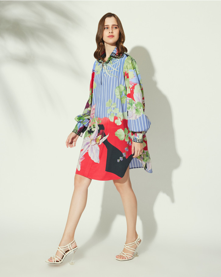 Orchid Stripe shirt dress