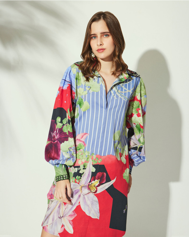 Orchid Stripe shirt dress