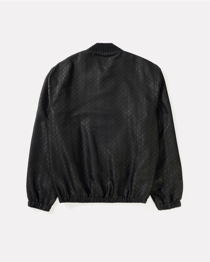 Black textured bomber jacket