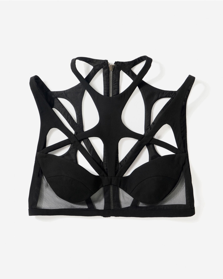 Black cut-out bralette