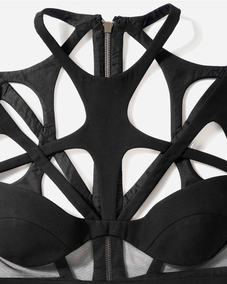 Black cut-out bralette