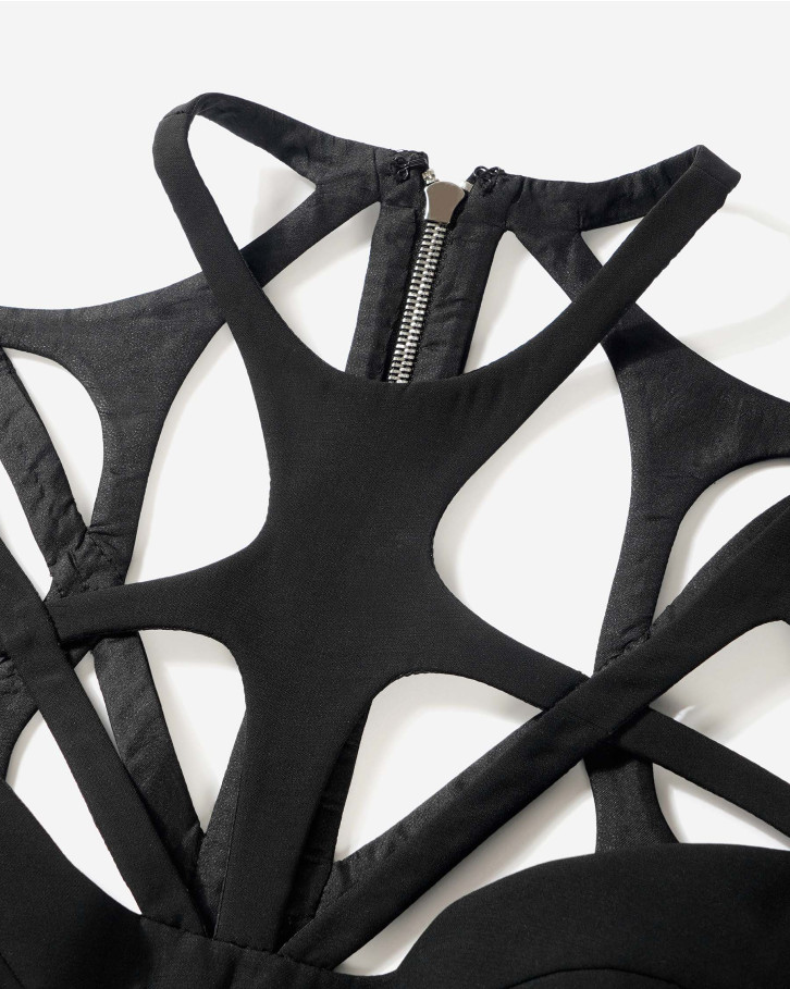 Black cut-out bralette