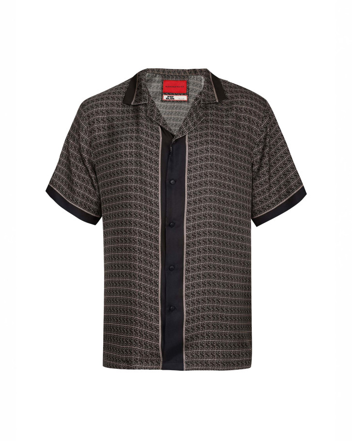 FSP Club beige and black monogram patterned shirt