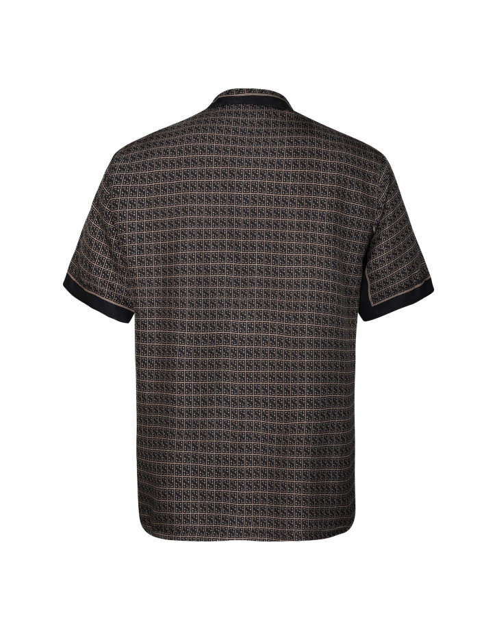 FSP Club beige and black monogram patterned shirt