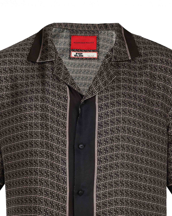 FSP Club beige and black monogram patterned shirt