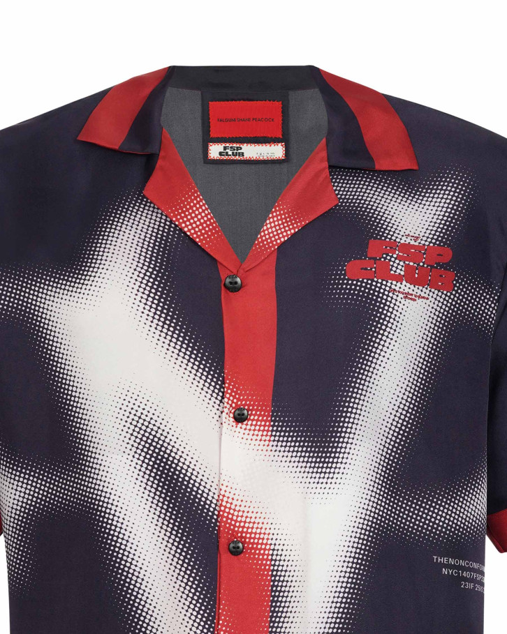 Navy blue based, red 'FSP Club' printed shirt