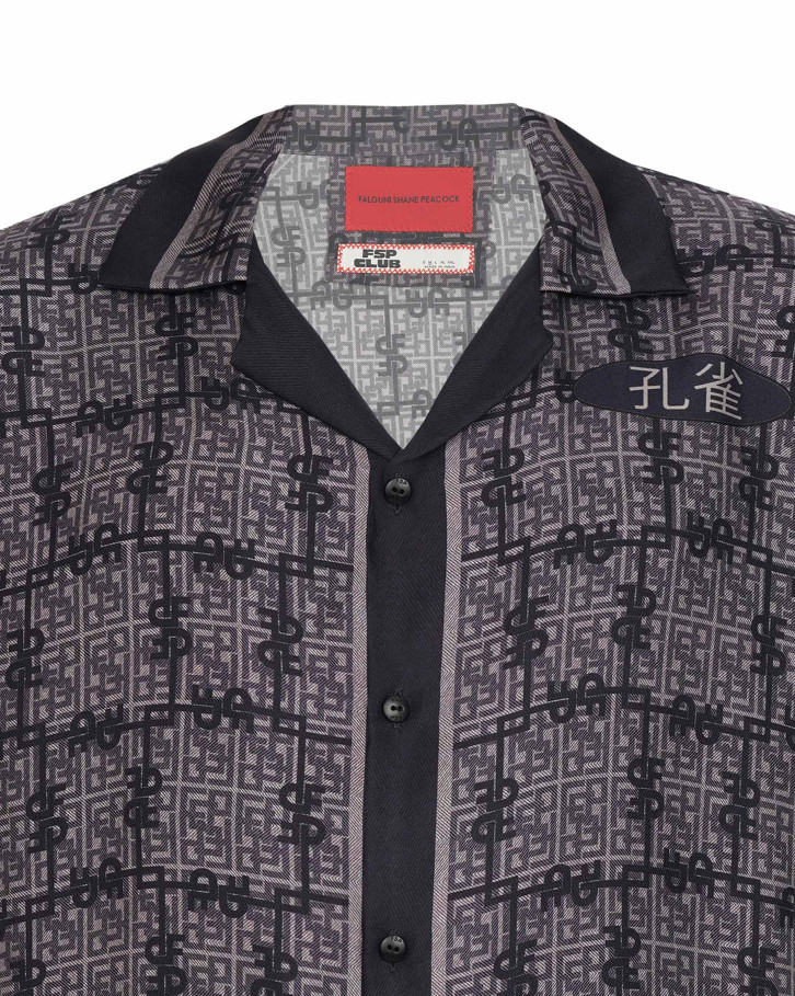 FSP Club violet-based monogram patterned shirt