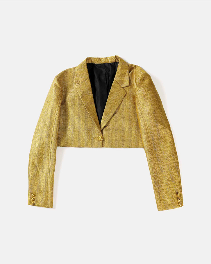 Golden cropped jacket