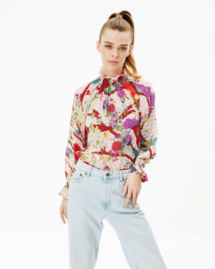 Abstract Flora Blouse
