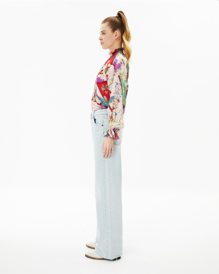 Abstract Flora Blouse