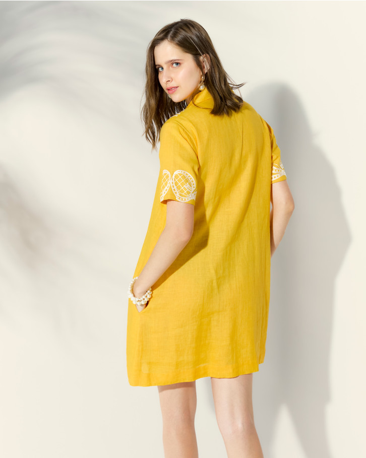 Corn Lea Linen Tunic Dress