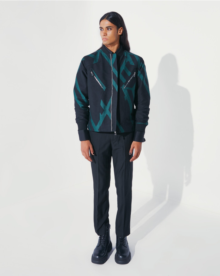 Geometric pattern rogue jacket