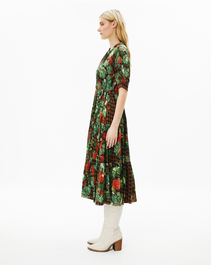 Tropical  multicolor Long Dress