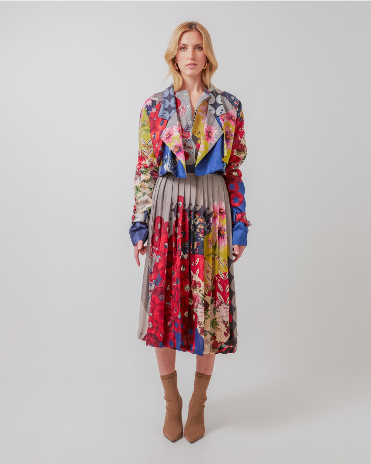 Vivid Bloom jacket and skirt set