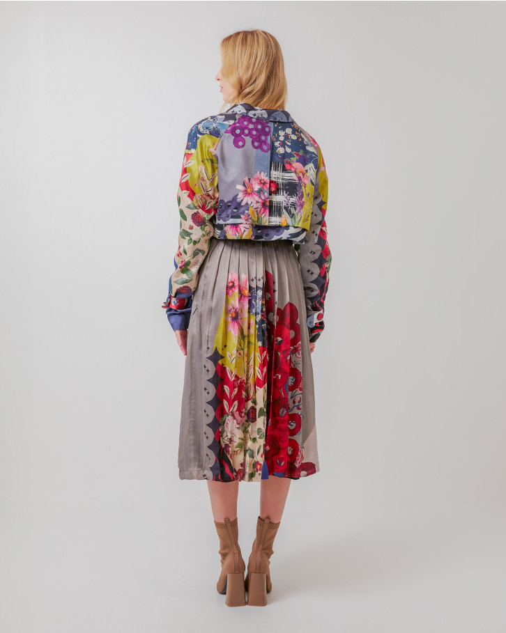 Vivid Bloom jacket and skirt set