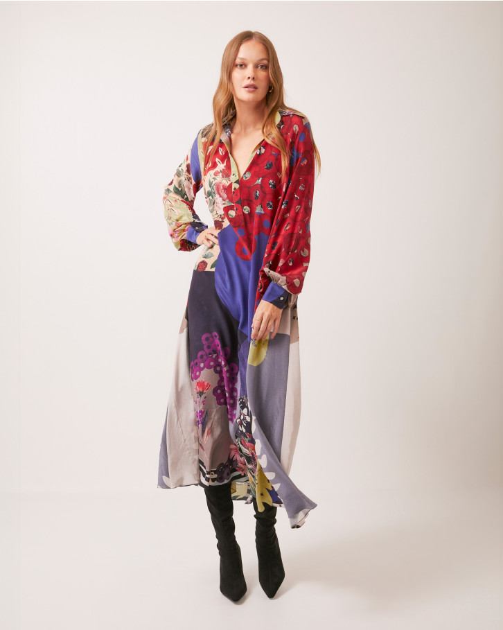 Vivid Bloom kaftan 