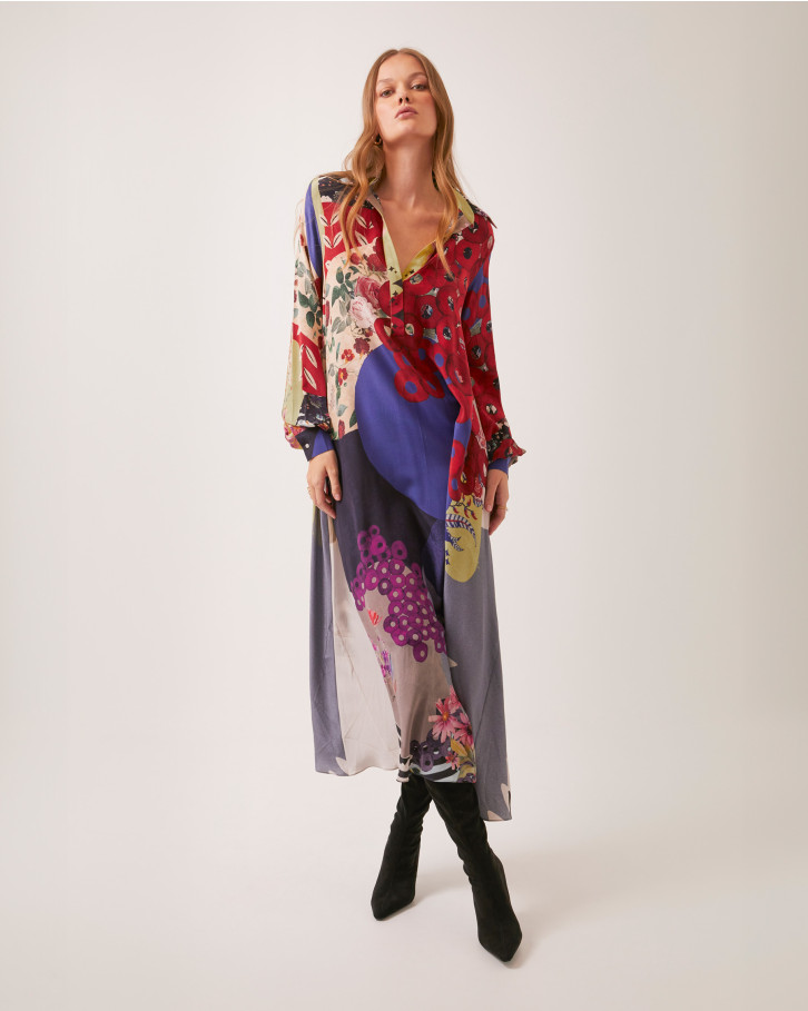 Vivid Bloom kaftan 