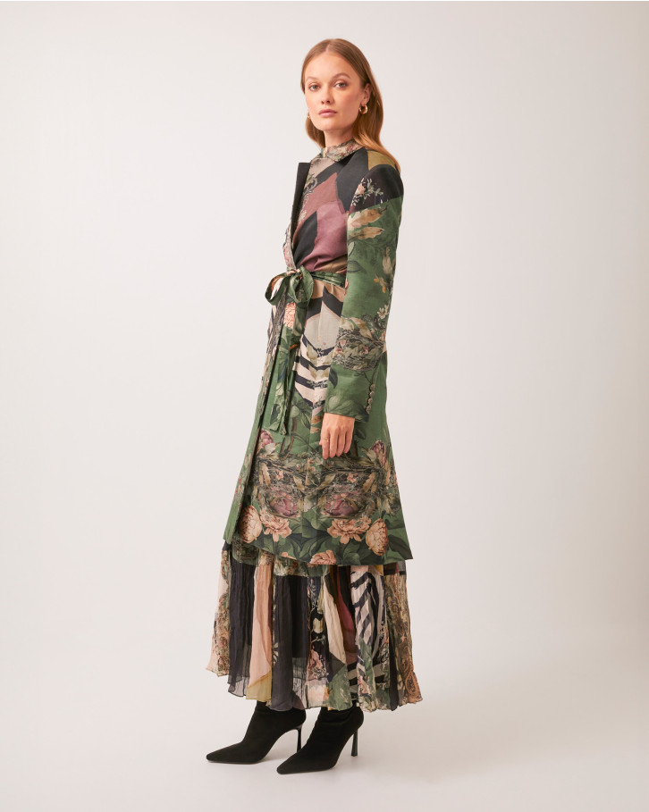 Earthy Meadows trench coat