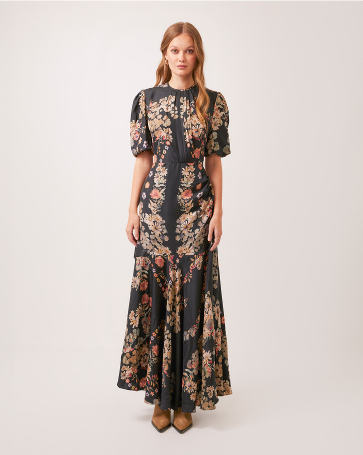 Noir Meadow long dress