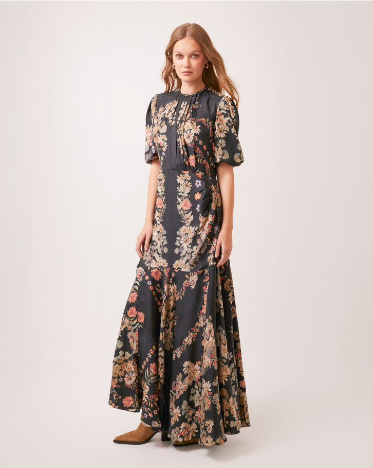 Noir Meadow long dress