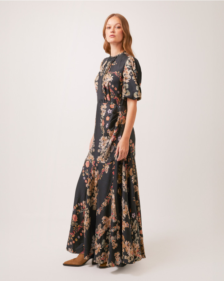 Noir Meadow long dress