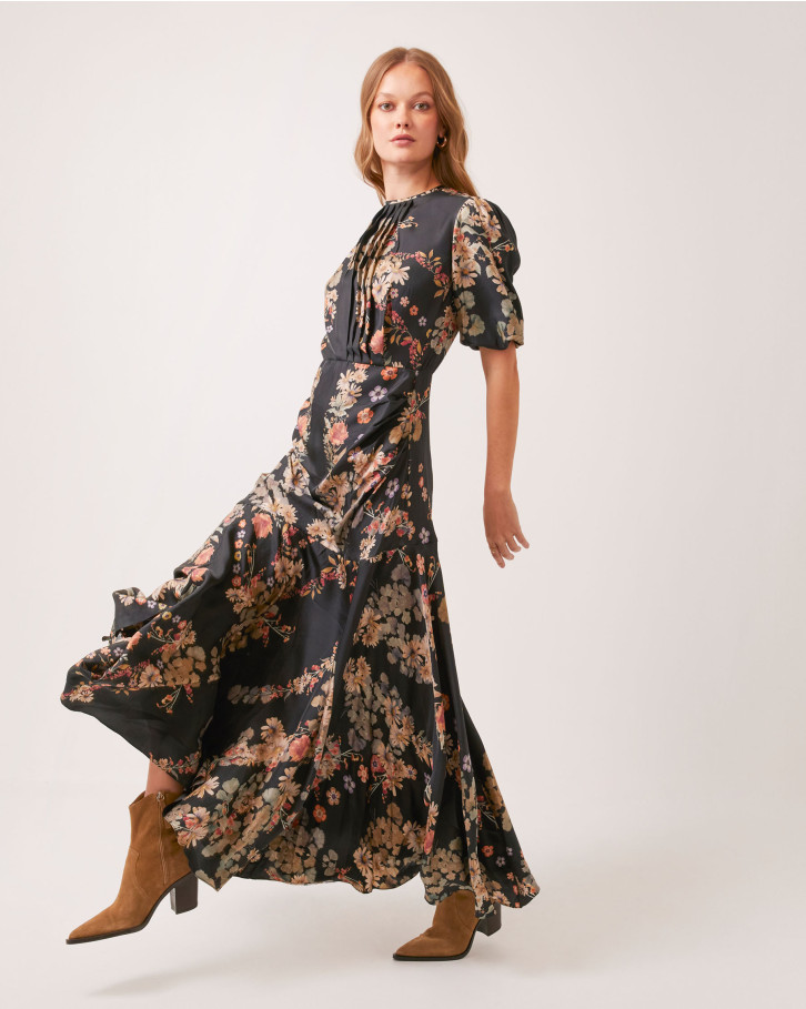 Noir Meadow long dress