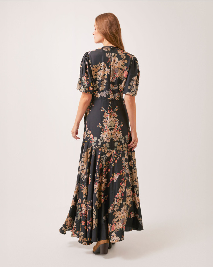 Noir Meadow long dress